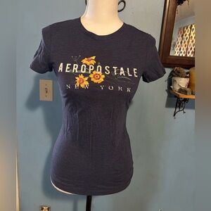 Aeropostale, Classic Crew, Floral, T-Shirt